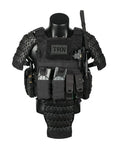 Front view of Tactical Shoulder Armor Guards Set for Battle Ready Knights Non Slip 500D Nylon Armor with Stainless Steel Panels