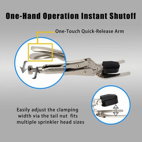 Emergency Fire Sprinkler Shut Off Tool Halts Leaks Instantly Saves Your Spot From Flood Damage, featuring a one-hand quick-release arm.