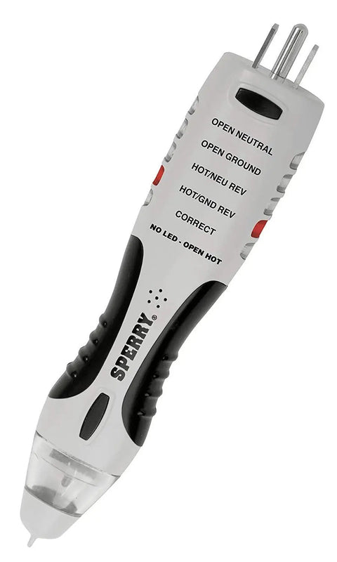 Two In One Non Contact Voltage Detector And GFCI Outlet Circuit Analyzer With 360 Degree Visual And Audible Alerts, ergonomic design