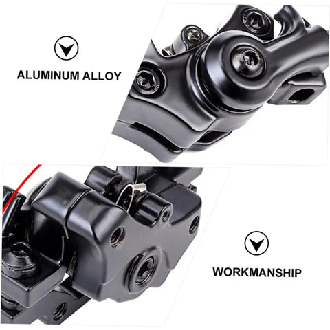 Top Shelf Aluminum Alloy Disc Brake Kit Two Sets Front Rear Mechanical Calipers detailed view of aluminum alloy structure and workmanship.
