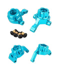 Premium Grade Heavy Duty Steel Front And Rear Steering Knuckles With Hub Carriers For Tt02b Radio Control Drift Cars-Blue anodized kit components.