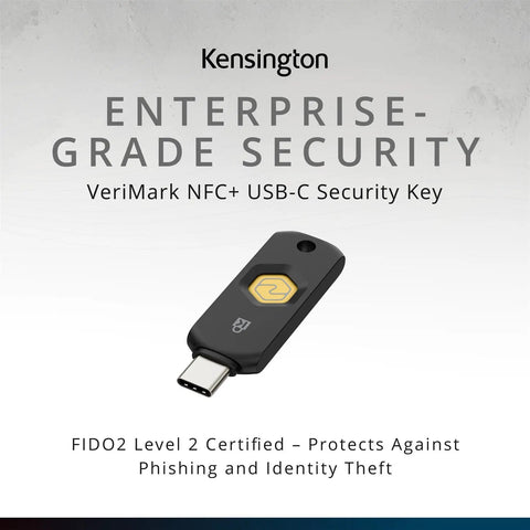 Zero Drama Dual Mode Usb C Security Key With Nfc Tap Feature For Seamless Passwordless Login Supports Fido2 Protocols And Modern Passkeys Across Every Device You Own Keychain Ready, sleek black USB-C security token with NFC feature.