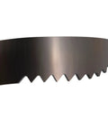 Close-up view of the sharpened spiral blade of the Professional Grade Heavy Duty 2 Inch C Cutter Drain Cleaner Tool.