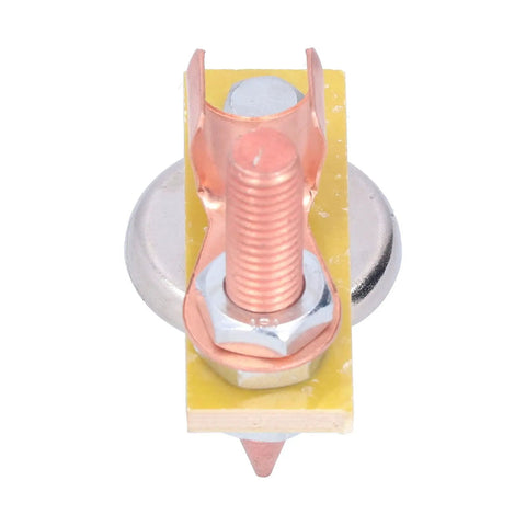 Heavy Duty Magnetic Welding Ground Clamp With Super Strong Copper Tail And Powerful Magnet Head Perfect For Heavy Mechanical Repair Jobs And Maintenance Tasks At 300 Amps Capacity top view showing copper tail and磁铁