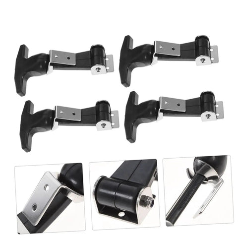 Stainless Steel 304 Rubber Door Latches With Toggle Clamps Four Pack For Toolbox Cooler Hood Drawers Replacement Straps For Travel And Tool Storage Beefy Heavy Duty Easy Clip On Built Tough