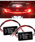 Universal 6V-30V LED Brake Light Flasher Module With Prewired Harness Pulsing Strobe Controller for cars and motorcycles.