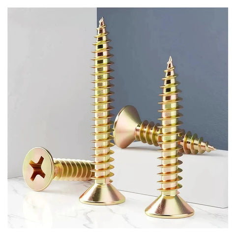 No Sweat Zinc Plated Carbon Steel Countersunk Self Tapping Wood Screws Phillips Drive for drywall mounting.