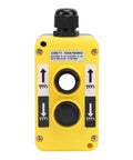 Pro Grade Rainproof Industrial Pushbutton Switch For Cranes And Hoists Up Down Driving Controller IP68 Strong Frame Flexible Buttons For Machines Automation Control AC2, yellow PC body