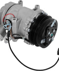 Heavy Duty AC Compressor With Clutch Fits 1994 2000 Honda Civic And 1997 2001 CRV 1.6L 2.0L showing four groove pulley and wiring.