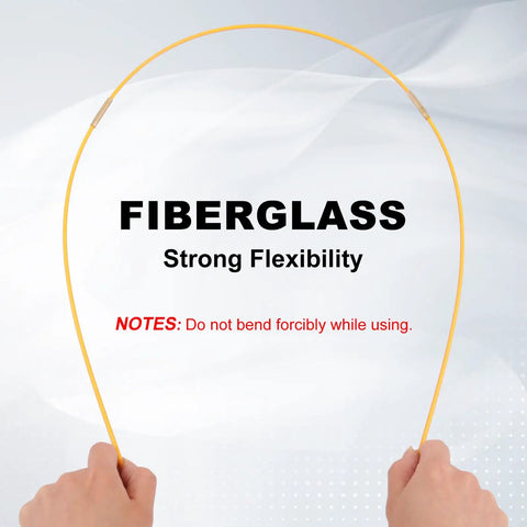 22Ft Fiberglass Wire Running Kit With Four Attachments For Quick Low Friction Cable Pulls Through Conduits Ultra Flexible Fish Tape Rods For Wiring Projects And Electrical Installations, fiberglass rod flexibility