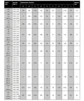 Dimensions chart for heavy duty flange bearing 2 inch with part numbers and weight details.