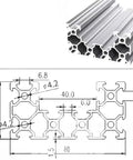 4080U Aluminum Extrusion Profile V Type Slot Frame Rail for 3D Printers and Engraving Machines Heavy Duty Pro Grade DIY 350mm
