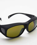 Heavy Duty Ipl Laser Safety Glasses Offering Kickass Eye Protection For Hair Removal Cosmetology Clinics And Photon Beauty Equipment While Keeping Your Peepers Shielded Daily, black frame with tinted lenses.