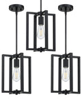 3 Pack 1 Light Farmhouse Rustic Vintage Chandelier Hanging Industrial Ceiling Fixture For Kitchen Island, Dining Room, UL Listed