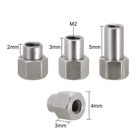 Beef Up Your Axial SCX24 With M2 Stainless Steel Long Wheel Nuts Set In 2mm, 3mm And 5mm For 1/24 RC Crawler Upgrade
