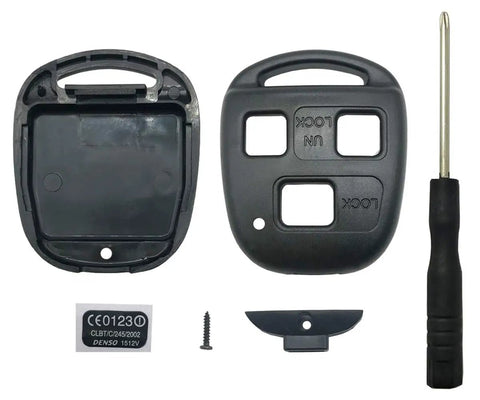 Lexus Key Fob Shell Replacement Case Pack 2 One To One Fit Keyless Entry Cover No Blade No Circuit Board Inside with screwdriver