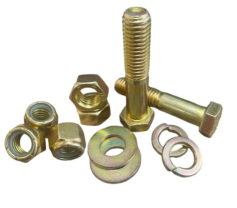 All In One 5,170 Piece Grade Eight Coarse Thread Hex Bolts And Nuts Kit with nylon insert nuts and washers displayed