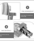 Close-up of zinc alloy shelf support pegs with suction cup for kitchen and bathroom cabinets secure and stable grip.