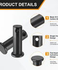 4 Pack M10x30mm Single Hole Clevis Pins Black For Quick Assembly And Rugged Rigging In Agriculture Aviation Construction Ship Fittings Furniture Projects And Heavy Duty Machinery Gear, black A3 carbon steel