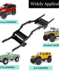 SCX24 Carbon Fiber Chassis Kit Frame Rails For Axial 1/24 C10 JLU Bronco Deadbolt RC Crawler Upgrade Part display with models
