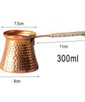 Turkish Coffee Pot Copper Tea Maker For Stovetop Use 300ml Capacity Easy Pour Spout Open Flame Safe Kitchen Must Have Gift
