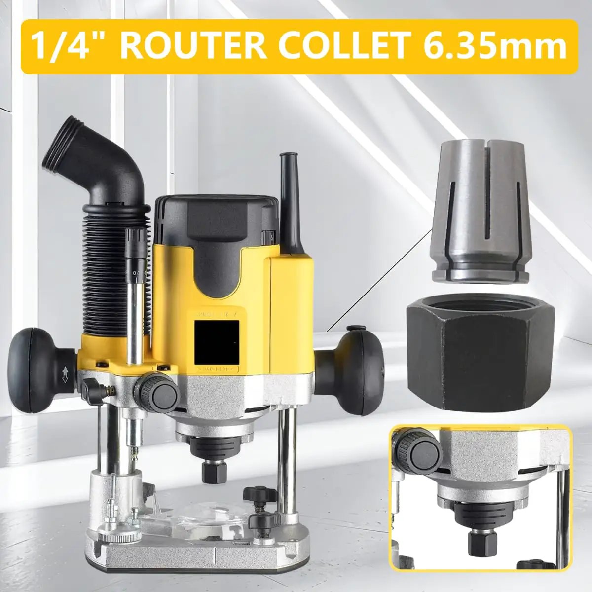 One Quarter Inch Router Collet Kit, 2-Piece Upgrade ✓