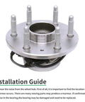 Front Wheel Hub Bearing Assembly 515054 for 1999-2004 Chevy Silverado 1500 2WD, top view, set of 2