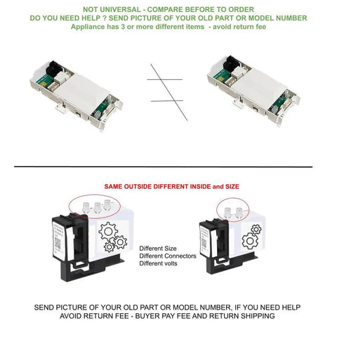 Beefy Metallic Washer Drain Pump Assembly Replacement For GE Hotpoint Washers Old Models with visual size comparison