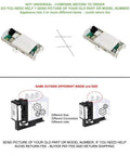 Comparison of ice maker parts showing differences in style and connectors for Eight Cube Refrigerator Ice Maker Replacement Part For Older Models Compatible With PN 241709804 IM20 Series And 241709810 So You Can Get Ice Fast With An Easy Install And Reliable Performance In Your Kitchen.