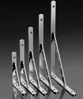Two Pack Wall Mounted Stainless Steel Brackets With Triangular Structure Heavy Duty Shelf Brackets Adjustable Height Modern Minimalist Design