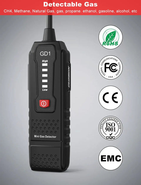 Portable Gas Leak Detector And Sniffer For Methane, Natural Gas, Propane, And Other Flammable Vapors Detect Ethanol with certifications