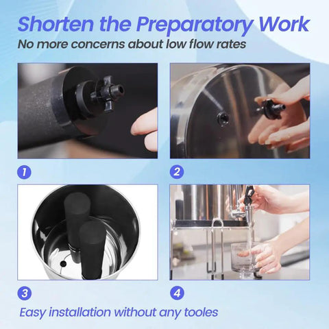 Cartridge Water Filter Replacement For Gravity Systems BERKEY Compatible Purifier Elements installation steps