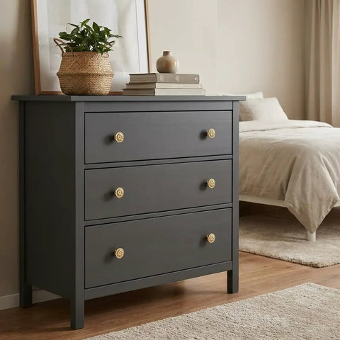 Bedroom dresser with 12 Pack Vintage Floral Drawer Knobs Set With Zinc Alloy Cabinet Pulls And Handles, elegant flower hardware