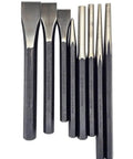 Heavy Duty Jumbo 8 Piece Punch And Chisel Set For The Workshop Beefy Pro Grade Punch Pins And Chisels Drop Forged Chrome Vanadium