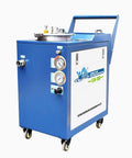 Rock Solid Pneumatic Chip And Sludge Removal Machine For Cnc Coolant Disposal System With High Flow Pump on wheels.