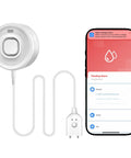 Smart WiFi Water Leak Detector With 100dB Alarm And App Alerts No Hub Needed 2.4G WiFi Tuya Compatible device with app display