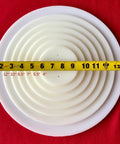 Air Filter Cleaner XL Kit For 6 To 14 Inch Filters, circular filter measurement with yellow tape against red background