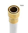 Close-up of brass nozzle on Pro Grade Lab Bunsen Burner For Natural Gas And Propane Adjustable Gas Burner With Needle Valve And Air Intake