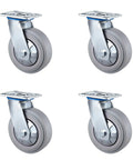Mavvilo Heavy-Duty Swivel Caster Wheels 4-Inch Industrial Office Wheels with Brake Durable Furniture Rollers for Legs Thick Base.