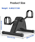 Compact Under Desk Pedal Exerciser For Seniors With 12 Level Electric Mini Bike And LCD Display dimensions and weight