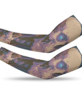 All Day Cooling Arm Sleeves With Heavy Duty UV Protection And Super Breathable Stretch Mesh featuring skull design for outdoor use.