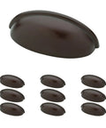 Contemporary Satin Nickel Cup Cabinet Handles 25 Pack 3 Inch Center To Center Drawer Pulls For Kitchen Cabinets