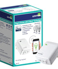 Smart Plug-In Dimmer With Z-Wave Technology, 1 Pack DZPD3-2BW White, 300W 120V NEMA Receptacle, product box and dimmer visible
