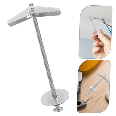 Heavy Duty Toggle Bolt Anchors Kit With Wing Nuts For Hollow Walls And Ceilings, showing carbon steel fasteners in use