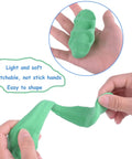 Green clay from Colorful Clay Kit With 24 Colors And 3 Sculpting Tools No Bake Mess Free Craft Set For Kids And Adults, easy to shape