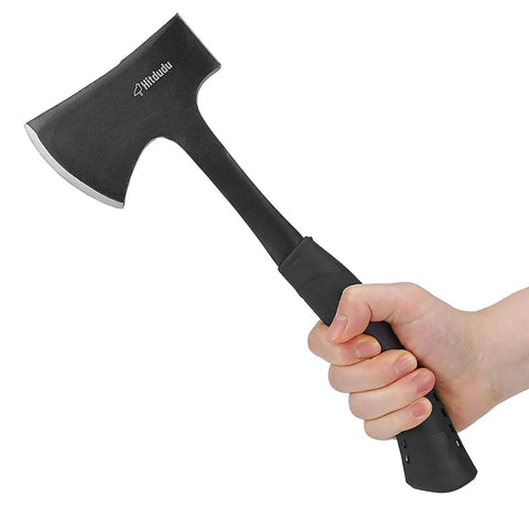 Durable Camping Hatchet Full Tang Axe For Wood Splitting Kindling And Campfire Chops Forged Carbon Steel Blade in hand