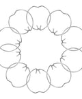 Bingche 40 Pcs MR11 Retaining Spring Rings for MR16 Downlight Panel Lamp Clip Bulb Holder arranged in a circular pattern, galvanized metal.