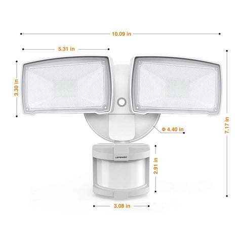 Built Different Hardwired Led Security Floodlights With Quick Motion Sensing Dropping Bright 40 Watt And 4000 Lumen Shine On Driveways Yards And Perimeters