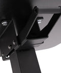Close-up view of Premium Adjustable Height Standing Desk With Smooth Foot Pedal Operation's sturdy metal frame and handle.