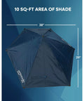 Versa Brella Firebrick Clamp On Shade Umbrella With UPF 50 Plus Protection showing 38x39 inches shade area